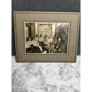 Vintage Family Photo Circa 1900’s 5x7 Photo Cardboard Frame